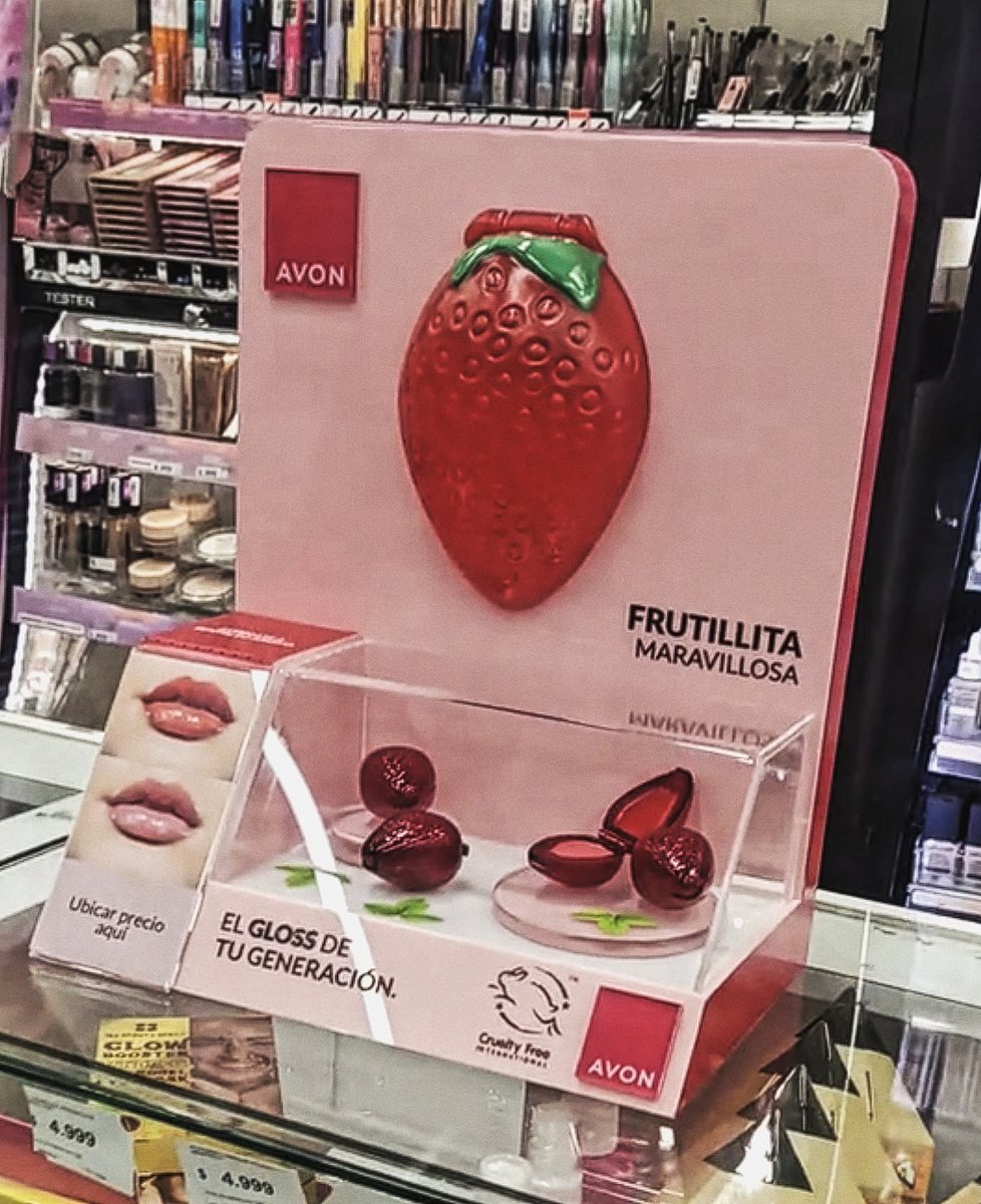 Display Avon Frutillita Maravillosa fabricado para punto de venta