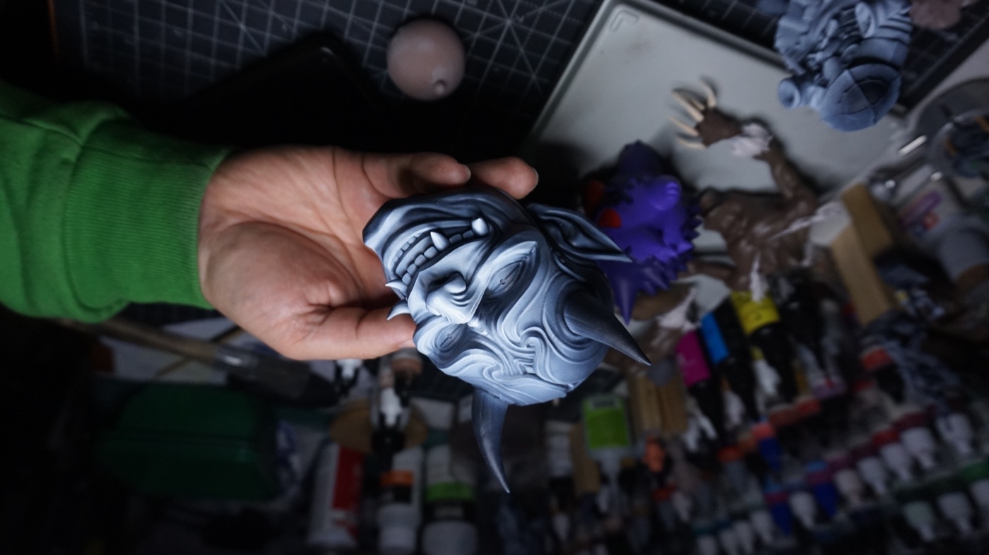 Máscara oni impresa en resina SLA